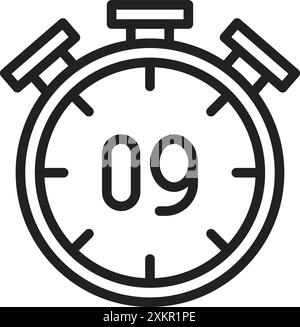Countdown icon vector image. Suitable for mobile application web application and print media. Stock Vector