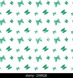 Cute bow knot seamless pattern in green or pink colors. Can used for chilrdens fashion background. Stock Vector