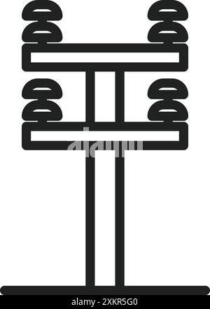 Electric Pole icon vector image. Suitable for mobile application web application and print media. Stock Vector