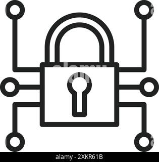 Encrypt icon vector image. Suitable for mobile application web application and print media. Stock Vector