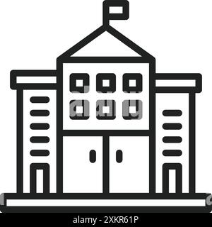 Embassy icon vector image. Suitable for mobile application web application and print media. Stock Vector