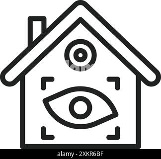 Eye Scanner icon vector image. Suitable for mobile application web application and print media. Stock Vector
