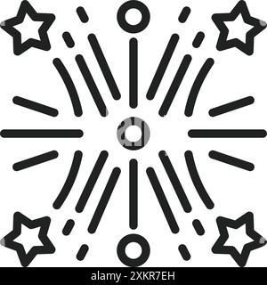 Fireworks icon vector image. Suitable for mobile application web application and print media. Stock Vector