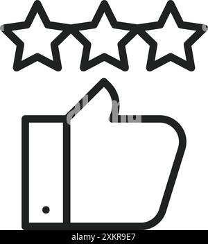 Good Review icon vector image. Suitable for mobile application web application and print media. Stock Vector