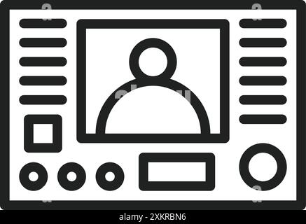 Intercom icon vector image. Suitable for mobile application web application and print media. Stock Vector