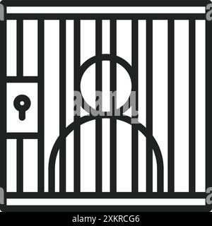 Jail icon vector image. Suitable for mobile application web application and print media. Stock Vector