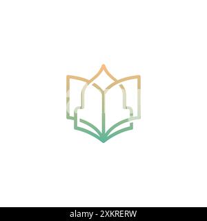 Quran logo vector. islamic logo template. madina icon vector Stock Vector