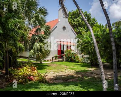 Nazareth Evangelical Lutheran Church in Cruz Bay  on the Caribbean island of St John in the US Virgin Islands Stock Photo
