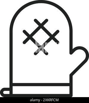 Mitts icon vector image. Suitable for mobile application web application and print media. Stock Vector