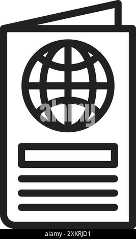 Passport icon vector image. Suitable for mobile application web application and print media. Stock Vector