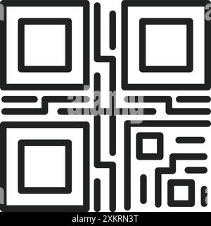 Qr Code icon vector image. Suitable for mobile application web application and print media. Stock Vector