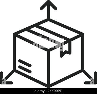 Size icon vector image. Suitable for mobile application web application and print media. Stock Vector