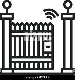 Smart Gate icon vector image. Suitable for mobile application web application and print media. Stock Vector