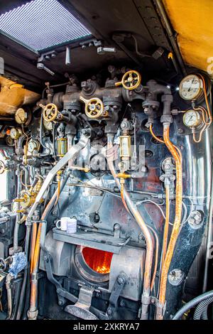 Steam locomotive cockpit Stock Photo - Alamy