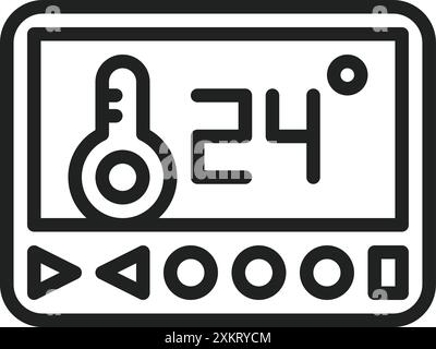 Thermostat icon vector image. Suitable for mobile application web application and print media. Stock Vector