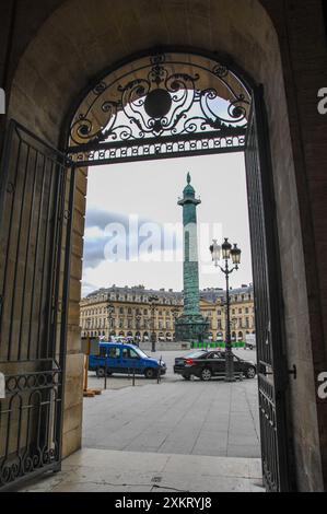 Vandome square Vertical photo Stock Photo