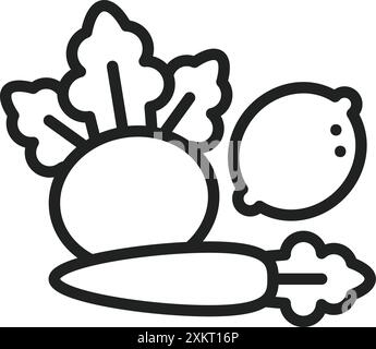 Vegetables icon vector image. Suitable for mobile application web application and print media. Stock Vector