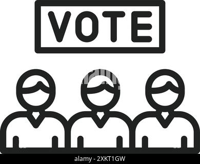 Voters icon vector image. Suitable for mobile application web application and print media. Stock Vector