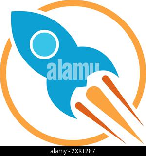 Rocket logo icon design template Stock Vector