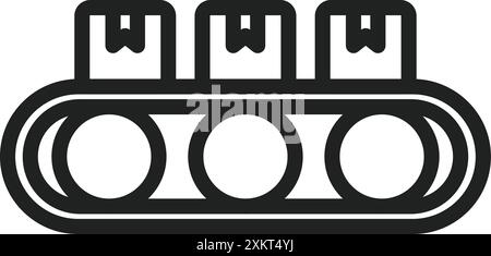 Conveyor icon vector image. Suitable for mobile application web application and print media. Stock Vector