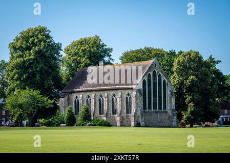 Chichester Guildhall in Priory Park, dating from 13th century, built by Grey Friars of Chichester, an Order of Franciscans, Chichester, West Sussex, E Stock Photo