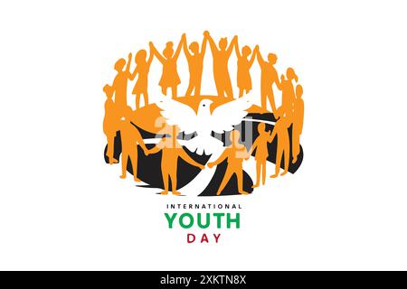 Youth day vector logo Stock Vector