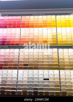 Vibrant Display of Paint Color Samples at Home Depot Stock Photo - Alamy