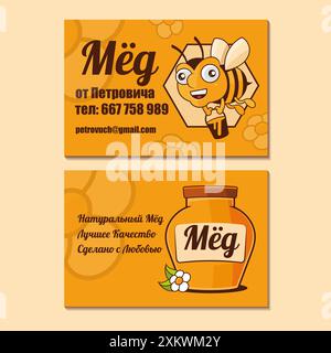 Bee honey funny doodle set. Beekeeper, apiculture, food market seller with hive, spoon, honeycomb. Cute cartoon hand drawn vector illustration Stock Vector