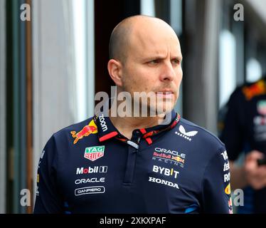 Budapest, Ungarn. 21st July, 2024. 21.07.2024, Hungaroring, Budapest, FORMULA 1 HUNGARIAN GRAND PRIX 2024, in the picture Gianpiero Lambiase, race engineer of Max Verstappen (NLD), Oracle Red Bull Racing Credit: dpa/Alamy Live News Stock Photo