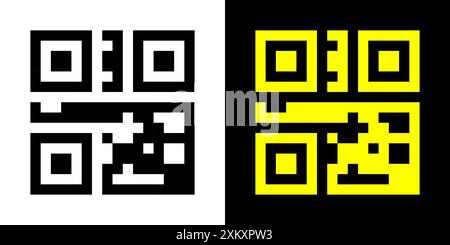 Fake QR code scan me vector illustration. Stock Vector