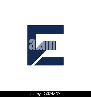 letter fe simple linked geometric logo vector Stock Vector