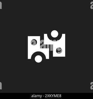 doodle car letter s abstract simple logo vector Stock Vector