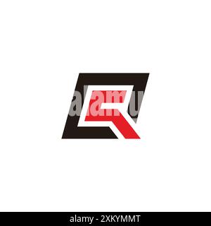 letter qc squares geometric stripe logo vector Stock Vector