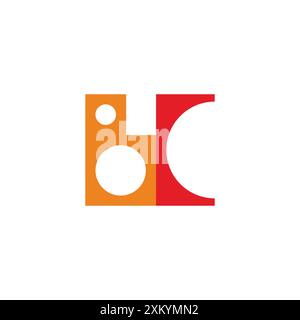 letter bc playing toy colorful simple logo vector Stock Vector
