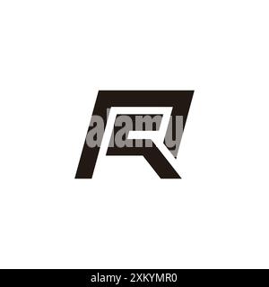 letter rc squares geometric stripe logo vector Stock Vector