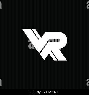 Abstract Letter VR Logo - Initial Monogram Template for Alphabet V and R Stock Vector