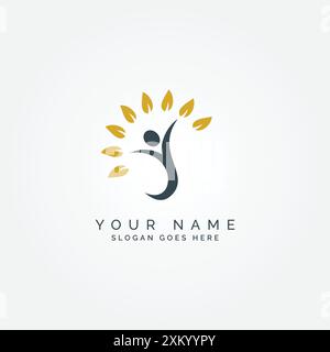 Raster file *  Fitness Coach and Health Care Logo Stock Vector