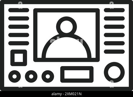 Intercom icon vector image. Suitable for mobile application web application and print media. Stock Vector