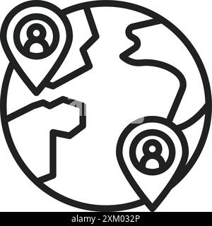Migration icon vector image. Suitable for mobile application web application and print media. Stock Vector