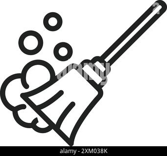 Mop icon vector image. Suitable for mobile application web application and print media. Stock Vector