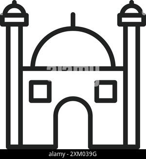 Mosque icon vector image. Suitable for mobile application web application and print media. Stock Vector