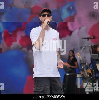 Carl Brave singer during orchestra rehearsals and acoustic test in ...