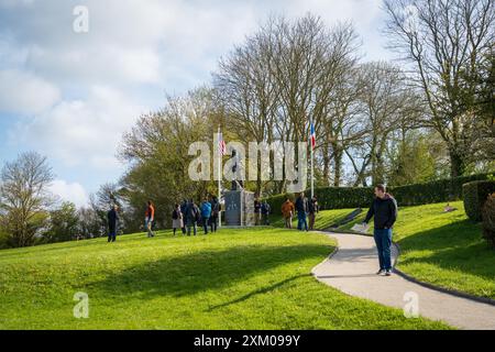 The La Fière Bridge and Monument Iron Mike Memorial Stock Photo