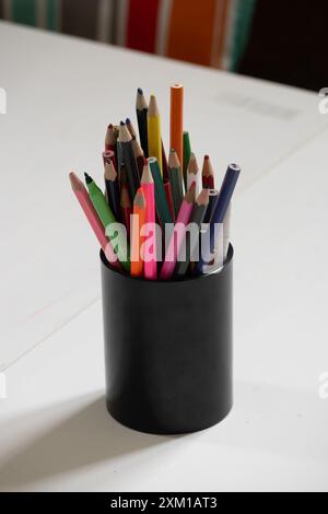 Coloured crayons Stock Photo