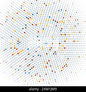 abstract radial halftone dots design background Stock Vector