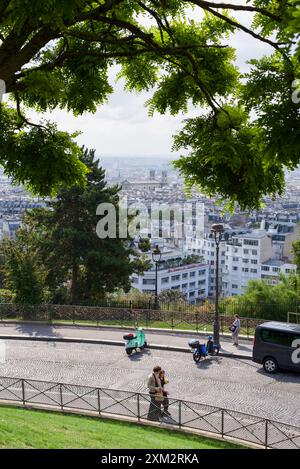 Paris, France 07.24.2024 View on Paris from Montmartre. Stock Photo