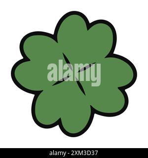 Four leaf clover, symbol of luck Stock Vector