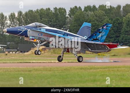 Royal Canadian Air Force - McDonnell Douglas F-18 Hornet, During, The Royal International Air Tattoo, RAF Fairford, Cirencester, UK, 20th July 2024 Stock Photo