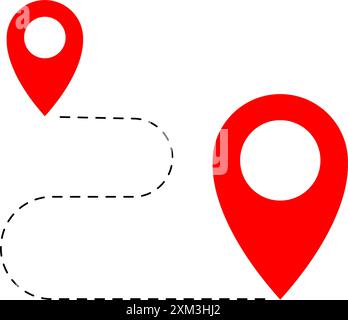 single route tracking icon symbol. vector illustration Stock Vector