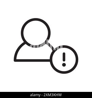 Fake account icon Black line art vector in black and white outline set collection sign Stock Vector